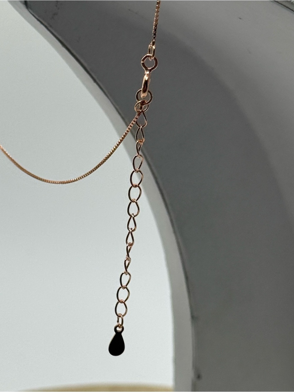 Sterling silver Rose Gold Heart Pendant Necklace with Pavé Accent - Picture 5 of 7